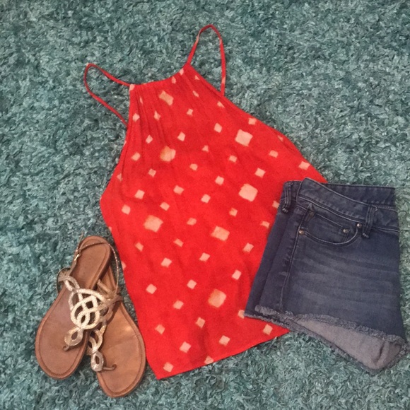 Billabong Red Flowy Halter - Picture 2 of 10
